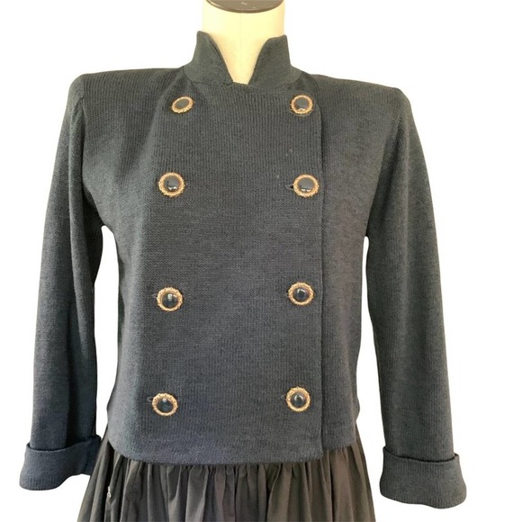 St John By Marie Gray Double Breasted Jacket Blazer Santana Knit Size Small - Picture 5 of 12